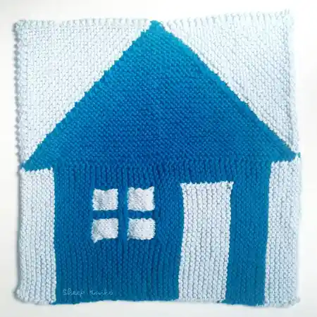 "Home Sweet Home" Blanket Square, by Sheep Knits